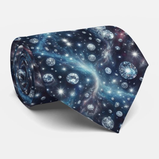 Celestial Pattern Diamond Stropdas (Opgerold)