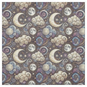 Celestial Pattern-Seamless Moon and Stars Ontwerp Stof (Swatch)