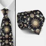 Celestial Pattern  Stropdas<br><div class="desc">Celestial Sun, Moon, Planet & Stars Necktie Bring the cosmos to your wardrobe with this striking celestial-themed necktie. Featuring intricate sun, moon, planet, and star motifs, this tie blends celestial wonder with sophisticated style. Perfect for those who love astronomy, astrology, or just want to add a unique statement piece to...</div>