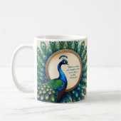 Celestial Peacock Bloom Bible Verse Koffiemok (Links)