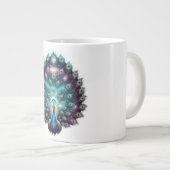 Celestial Peacock Cosmic Art Coffee Mug Grote Koffiekop (Voorkant rechts)