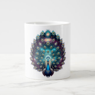 Celestial Peacock Cosmic Art Coffee Mug Grote Koffiekop