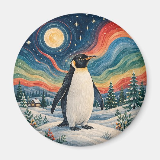 Celestial Penguin's Winterzonnewende Magneet (Voorkant)