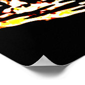 Celestial Perspective: Retro Moon Uitzicht Poster (Hoek)