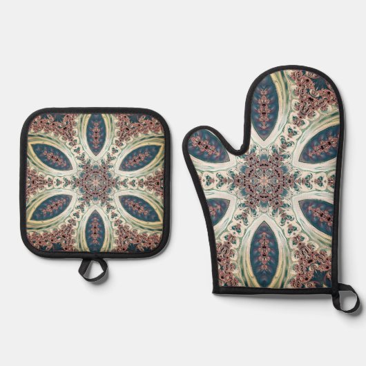 Celestial Petals of Infinity Ovenwant & Pannenlap Set (Voorkant)