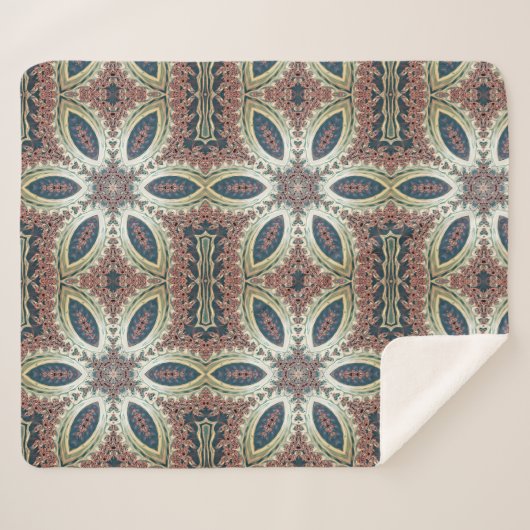 Celestial Petals of Infinity Sherpa Deken (Voorkant (horizontaal))