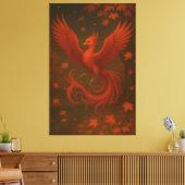 Celestial Phoenix in Autumn – Fine Art Premium Can Canvas Afdruk (Insitu (Woonkamer))