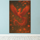 Celestial Phoenix in Autumn – Fine Art Premium Can Canvas Afdruk (Insitu (Houten vloer))