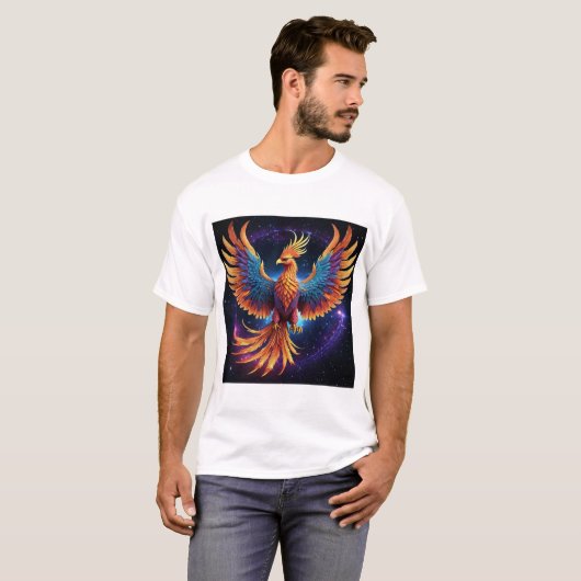 "Celestial Phoenix Rebirth T-shirt" T-shirt (Voorkant volledig)