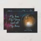 Celestial Photo Thank You Cards Save The Date (Voorkant / Achterkant)