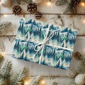 Celestial Pines Mountain Abstract Winter Cadeaupapier