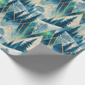 Celestial Pines Mountain Abstract Winter Cadeaupapier (Hoek)
