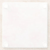 Celestial Pink Nebula Glass Onderzetter Glazen Onderzetter (Achterkant)