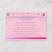 Celestial Pink Paarse Sun Moon Stars Accommodatie Informatiekaartje (Voorkant)