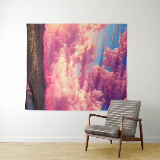 Celestial Pink Sky Wandkleed (In Situ (horizontaal))
