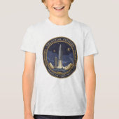 Celestial Pioneer Rocket Ship Space Exploration  Tri-Blend Shirt (Voorkant)