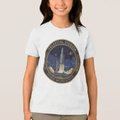 Celestial Pioneer Rocket Ship Space Exploration  Tri-Blend Shirt (Voorkant)