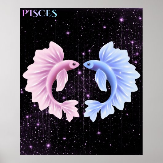Celestial Pisces – Astrology Art Poster (Voorkant)