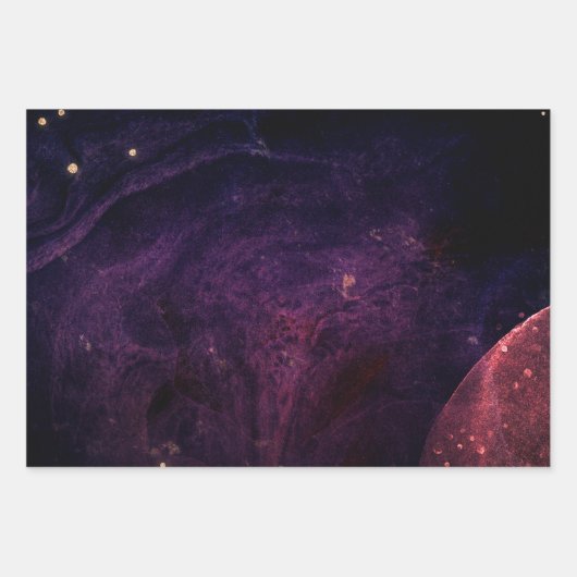 Celestial Planets Galaxy Cosmic Elegant Chic Inpakpapier Vel (Voorkant)