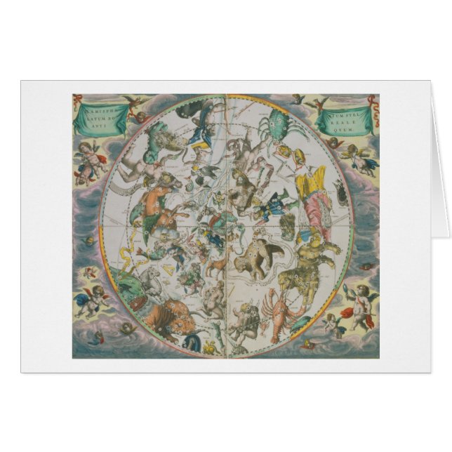 Celestial Planisphere, waarop de tekens van de die (Voorkant Horizontaal)