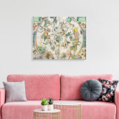 Celestial Planisphere, waarop de tekens van de die Canvas Afdruk (Insitu (Woonkamer))