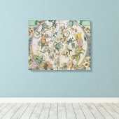 Celestial Planisphere, waarop de tekens van de die Canvas Afdruk (Insitu (Houten vloer))