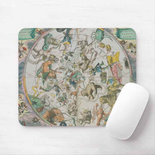 Celestial Planisphere, waarop de tekens van de die Muismat (Met muis)