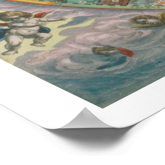 Celestial Planisphere, waarop de tekens van de die Poster (Hoek)