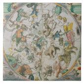 Celestial Planisphere, waarop de tekens van de die Tegeltje (Voorkant)