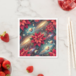 Celestial Poinsettia Bloemenpatroon Decoupage Servet