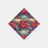 Celestial Poinsettia Bloemenpatroon Decoupage Servet (Hoek)