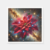 Celestial Poinsettia Feestelijke Bloemenontkoppeli Servet (Voorkant)