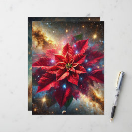 Celestial Poinsettia Floral Scrapbook Papieren Bla