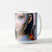 Celestial Porcelain Anime Beauty Koffiemok (Voorkant rechts)