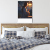 Celestial Prayer: Spirituele Night Sky Canvas Art (Insitu (Slaapkamer))