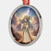 Celestial Priestess of the Golden Pyramid. Metalen Ornament (Links)