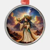 Celestial Priestess of the Golden Pyramid. Metalen Ornament (Voorkant)