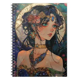 Celestial Princess - Bloemen en Blues Notitieboek