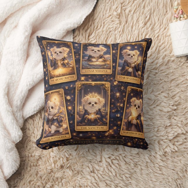 Celestial Pup Oracle – Magical Tarot Card Cushion Kussen (Deken)