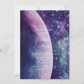 Celestial Purple Galaxy Moon Bridal Shower Kaart (Voorkant)