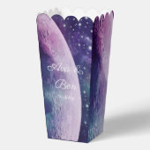 Celestial Purple Galaxy Moon Wedding Bedankdoosjes (Achterkant)
