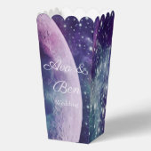 Celestial Purple Galaxy Moon Wedding Bedankdoosjes (Voorkant)