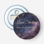 Celestial Quinceañera, op maat Button Flesopener (Voorkant)