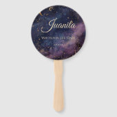 Celestial Quinceañera, op maat Handwaaier (Achterkant)