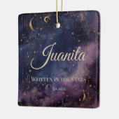 Celestial Quinceañera, op maat Keramisch Ornament (Links)