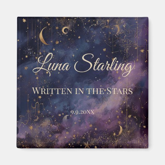 Celestial Quinceañera, op maat Magneet (Voorkant)