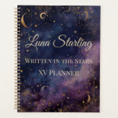 Celestial Quinceañera, op maat Planner (Voorkant)
