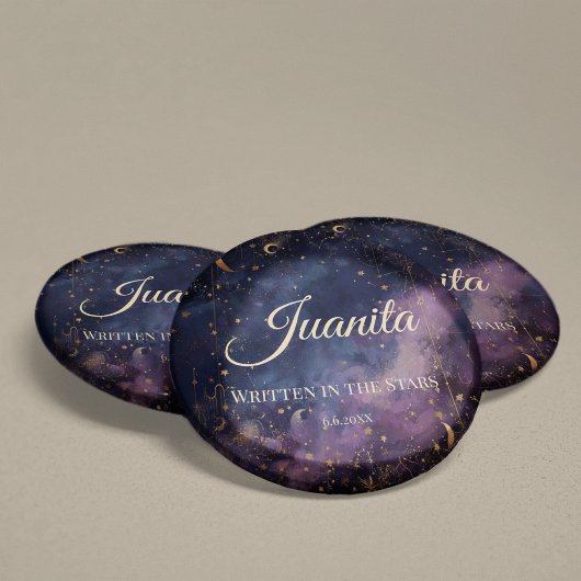 Celestial Quinceañera, op maat Ronde Button 5,7 Cm