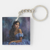 Celestial Quinceañera, op maat Sleutelhanger (Achterkant)