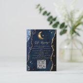Celestial Quinceanera QR Gift Enclosure Card Informatiekaartje (Staand voorkant)